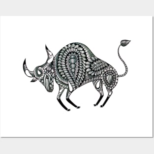 Ornate Bull Posters and Art